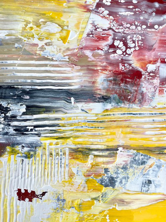 "What Are You, Yellow?" - Save As A Series - Original PMS Abstract Diptych Acrylic Paintings On Reclaimed Wood - 52" x 26"