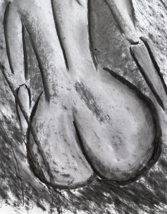 Woman Nude Charcoal Art