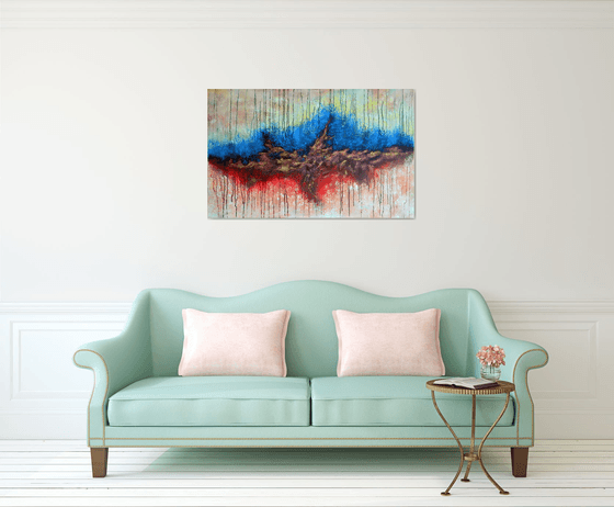 Abstract Elements - Abstract Art On XXL Deep Edge Canvas Ready To Hang