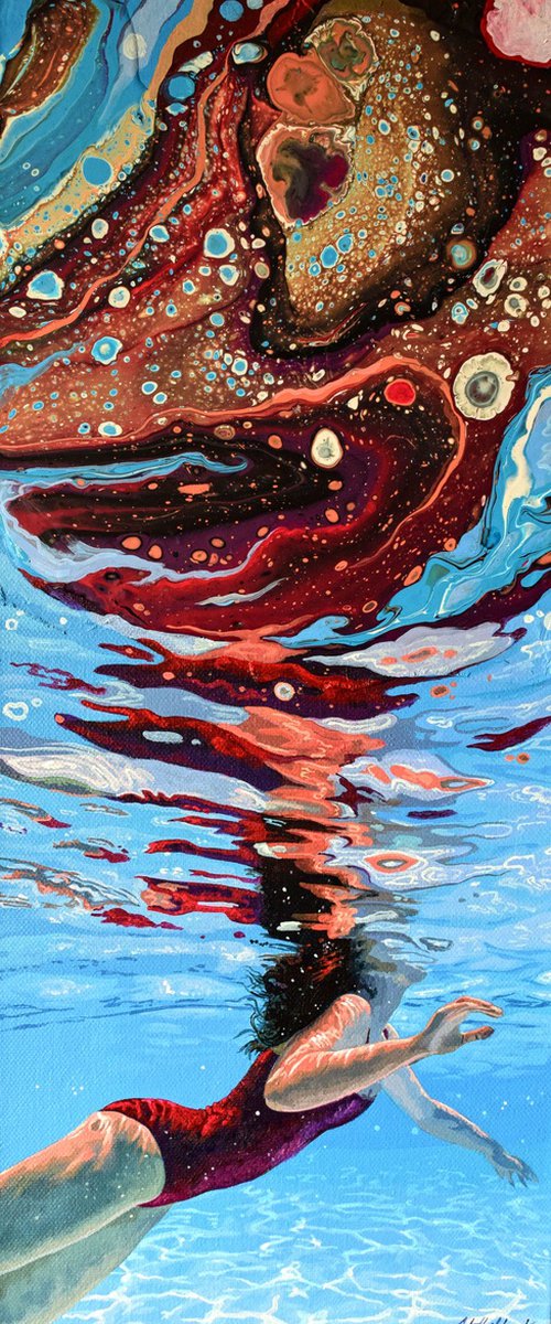 Revival - Swimming Painting by Abi Whitlock