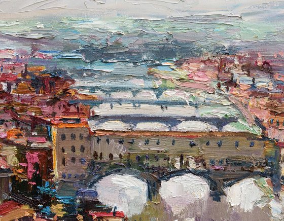 The bridges of Florence - Italy Landscape painting