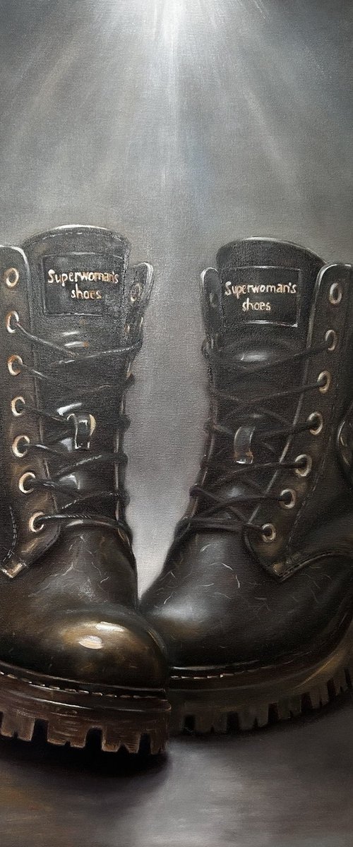 Superwoman’s shoes by Ecaterina Cazac