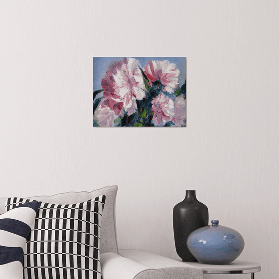 Rose peonies painting Painting by Anna Brazhnikova, flower painting, peonies painting