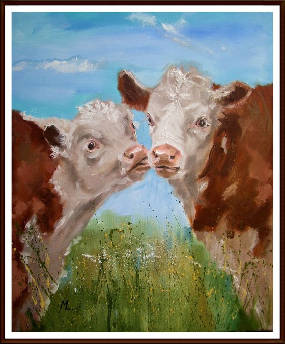 " NOW, AND FOREVER " GET LUCKY FOR SPRING - CUTE COW :)
