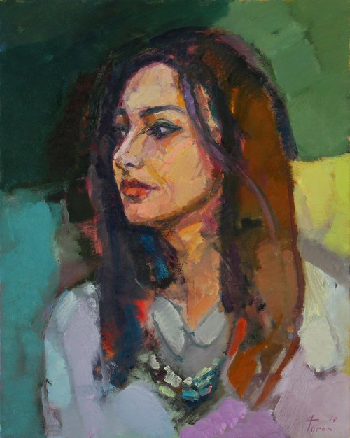 Girl with a necklace by Taron Khachatryan