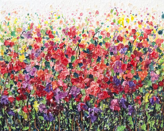 Impressionist Flower Field Art