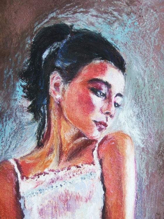feeling the blue / Figure painting in Pastels