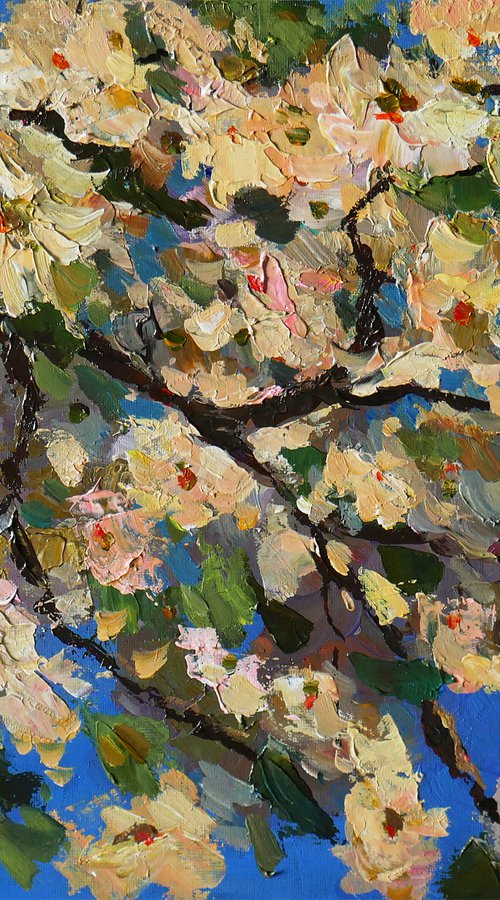 Blooming Branches - floral acrylic painting by Nikolay Dmitriev