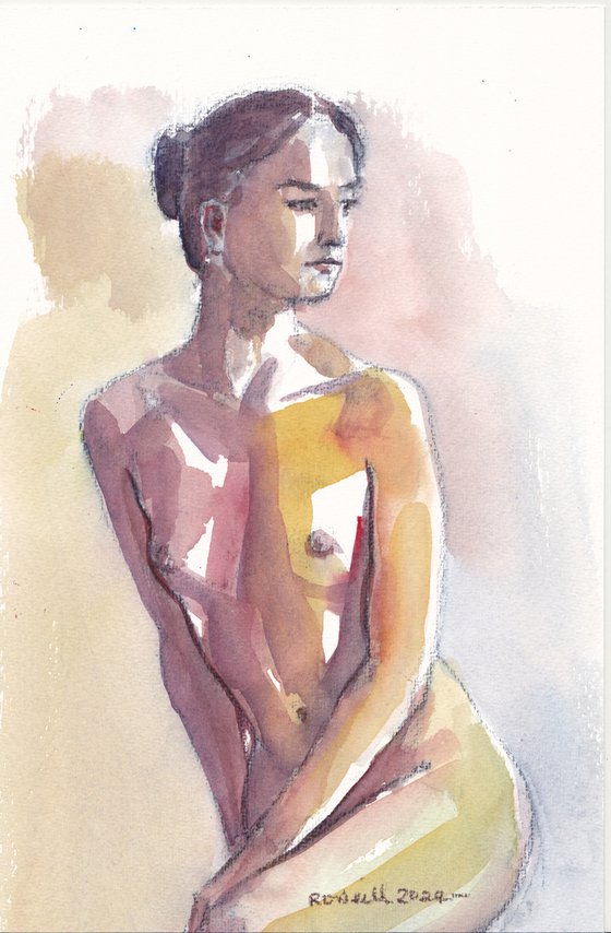 Seated female nude