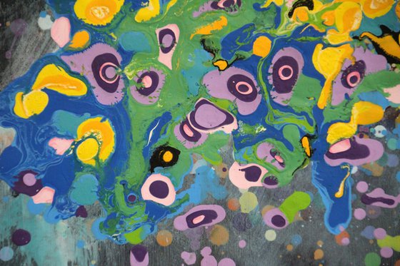 Murrina's Dance #8 - Large original floral abstract painting