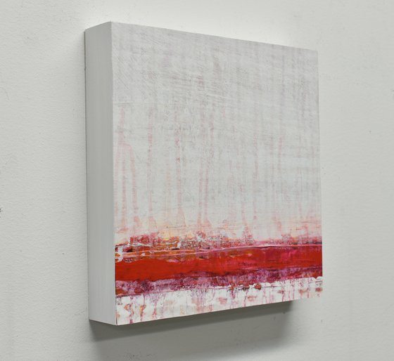 GeoHorizon 125, Small Red & White Painting