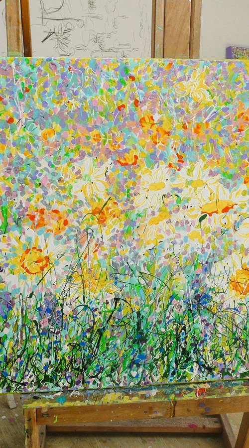 Wild Daisy Meadow by Lesley Blackburn