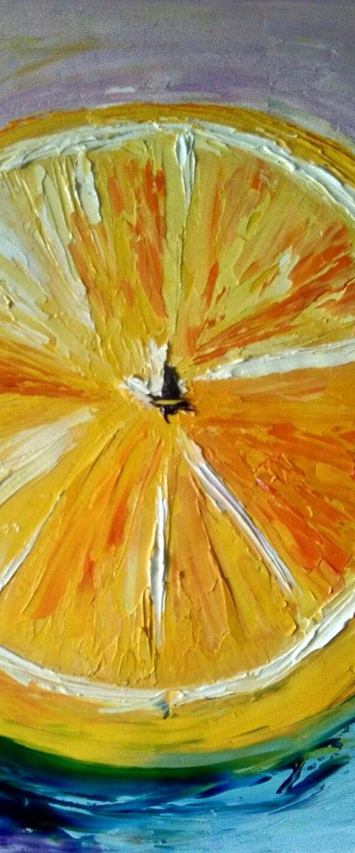 LEMON 50x60 cm by Anastasiia Novitskaya