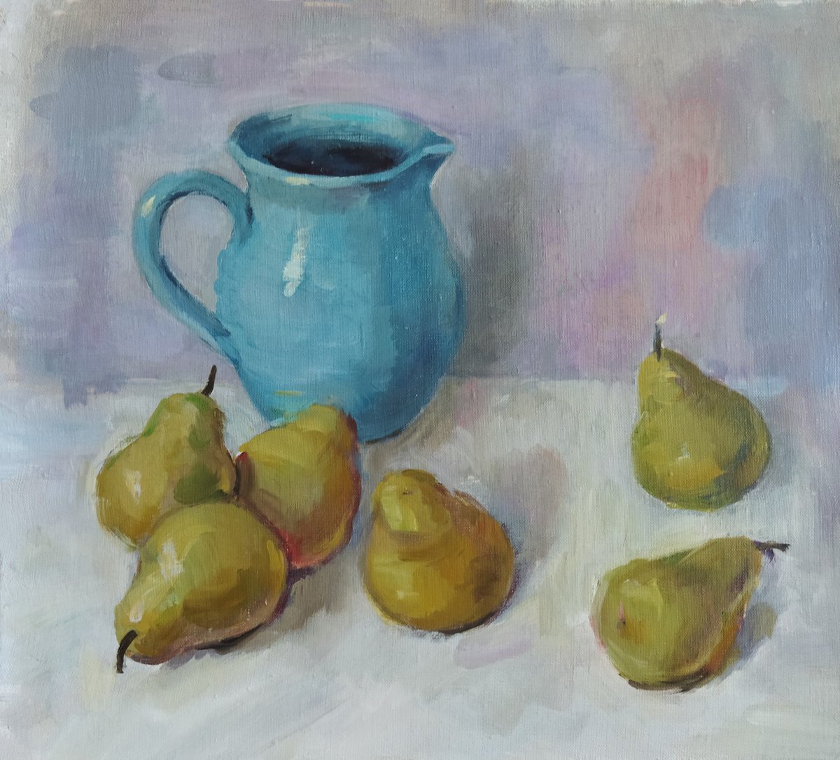 STILL LIFE WITH PEARS AND JUG
