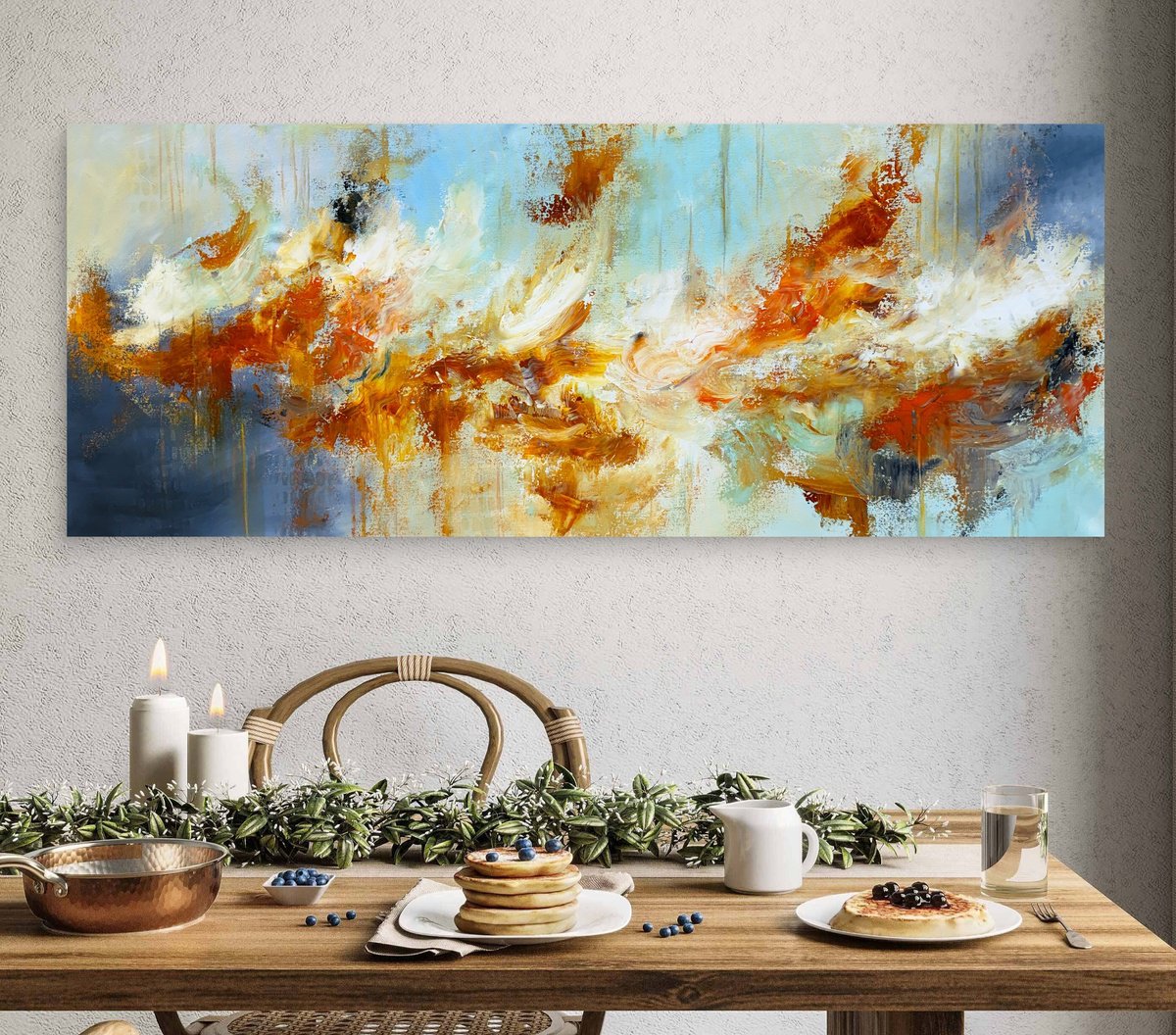  Gilded Landscape By Andrada Anghel, 60 X 24, Artwork For Sale On Artfinder