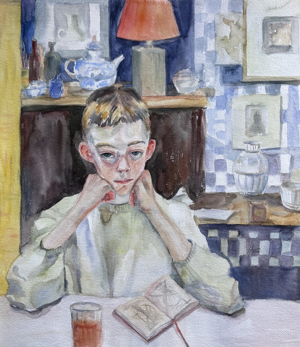 Impressionistic Watercolour , First Pages By Elena Lykhodid, 20 X 22, Artwork For Sale On Artfinder