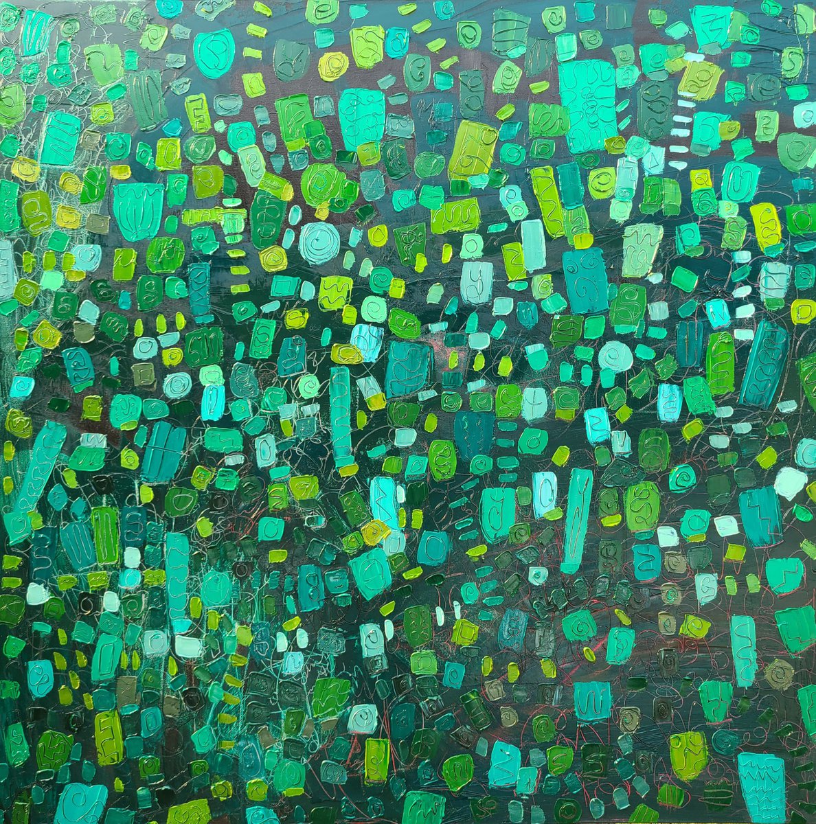 Naturally abstract green by Stacy Neasham