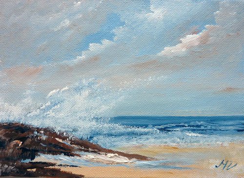 Memories of Lanzarote - Playa Caleton Blanco by Margaret Denholm