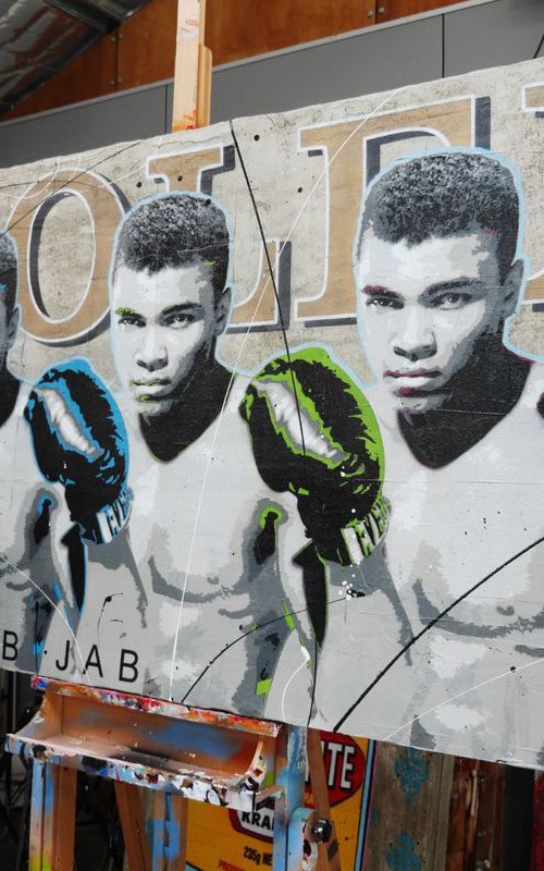 The Greatest Huge concrete 190cm x 100cm texture Urban Pop Art Industrial by Franko