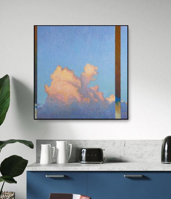 Growing cumulus clouds