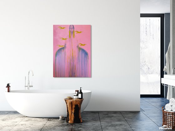 Jewelry and birds in pink