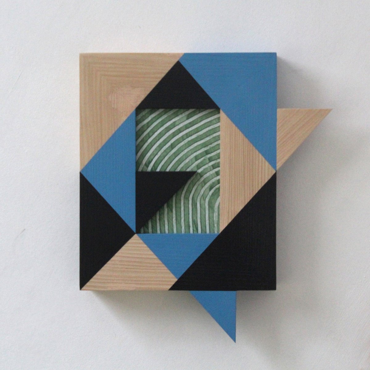 Geometric Abstract Acrylic Painting By Martin Singer, 11 X 14", C9Tl-23, Original Artwork