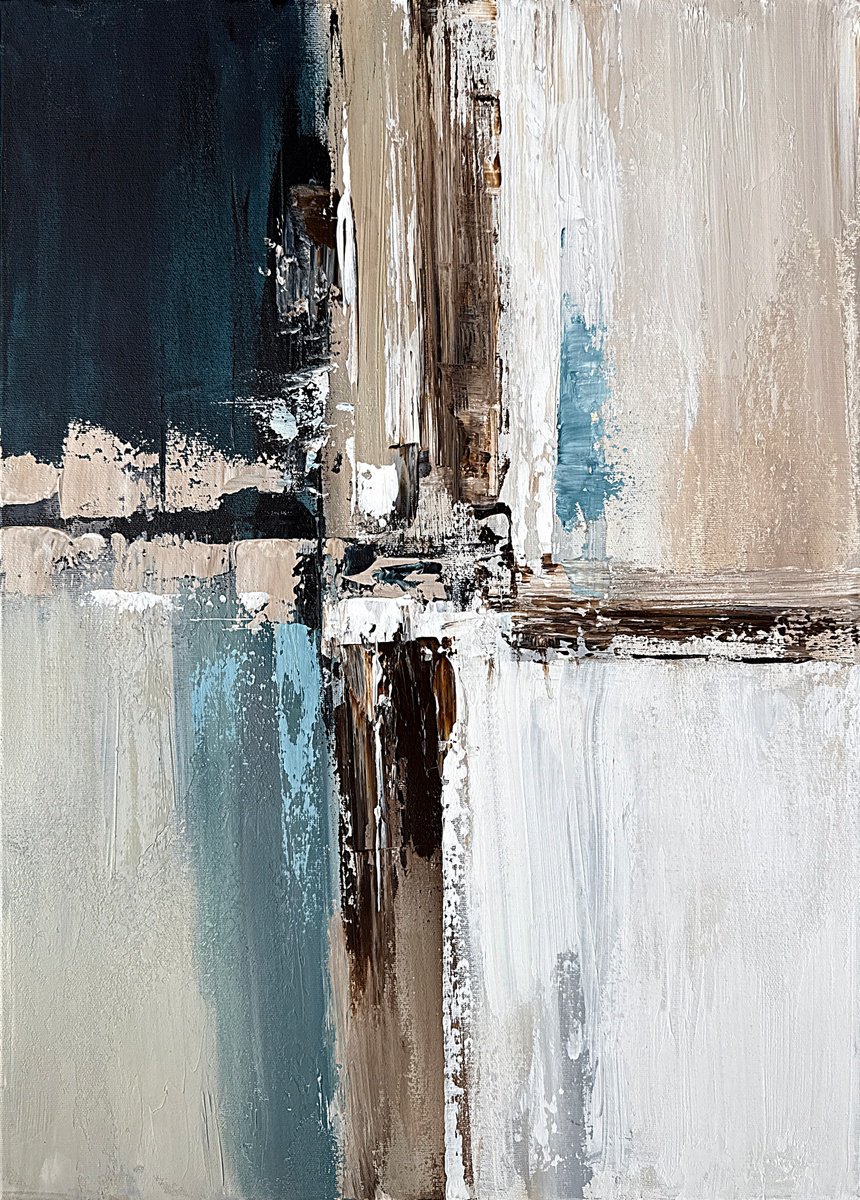 Structural Silence. Earthy Brown Ochre By Tatiana Malinovscaia, 20 X 28, Artwork For Sale On Artfinder