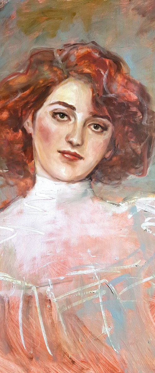 Portrait (after Ramon Casas) by Katia Bellini