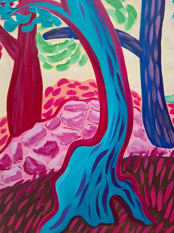 Morning Landscape with Pines III