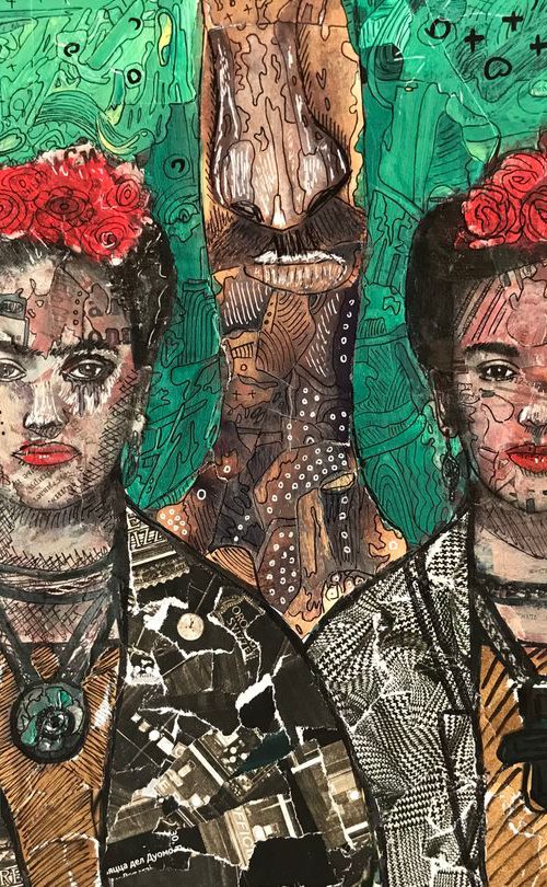Frida and her alter ego by Pavel Kuragin