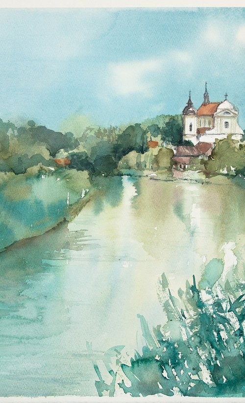 Narew river and Tykocin town by Aneta Kamraj - Rabiega