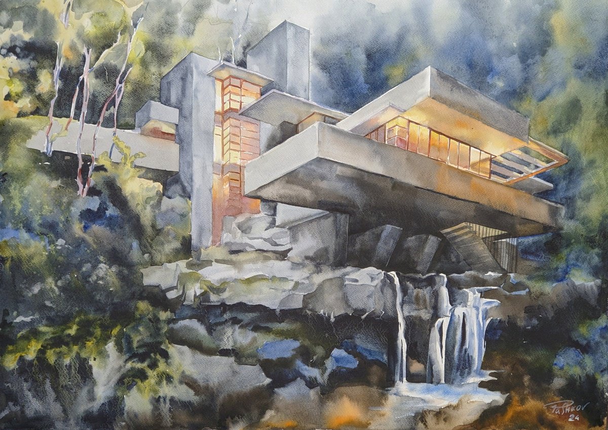 FRANK LLOYD WRIGHT. FALLINGWATER#2 by Yurii Pashkov