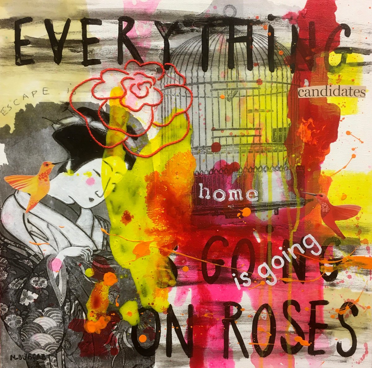 Everything is going on roses by Mari?a Burgaz