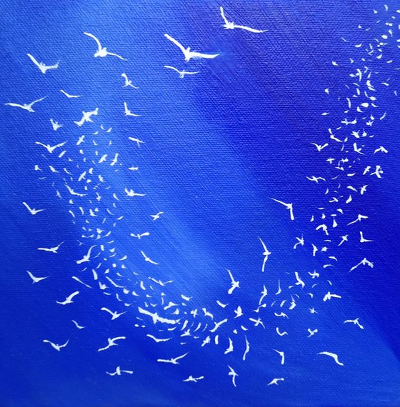 Soul Birds 2 - seascape, blue, small, gorgeous