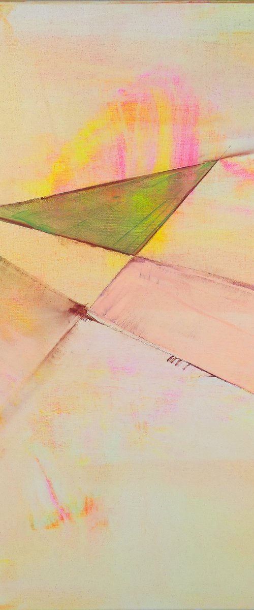 Crossing Orange Field 1 by Katrin Roth