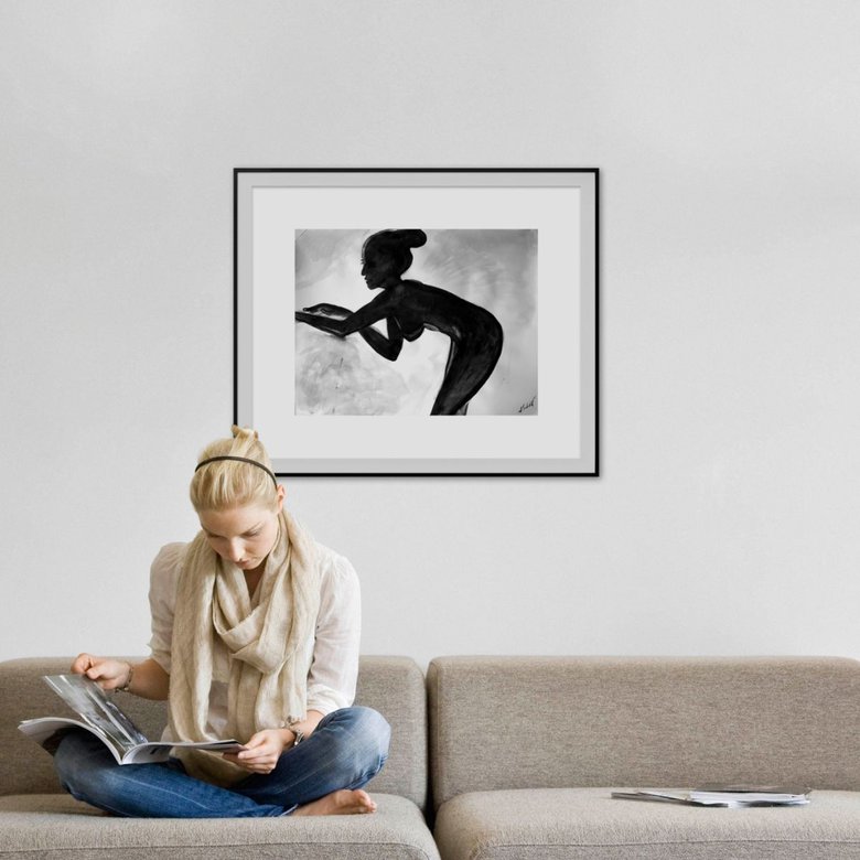 Silhouette Of A Nude Model Painting By Alex Solodov Artfinder