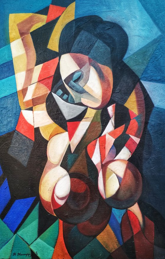 Cubism - temperament (60x40cm, cubism, oil painting, ready to hang)