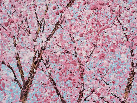 Below The Cherry Blossom Tree | 100cm x 100cm