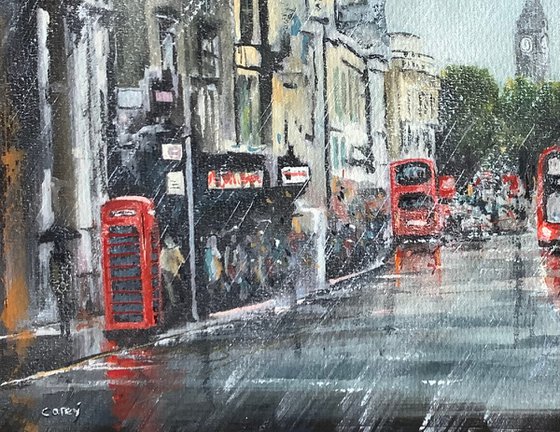 London in the rain