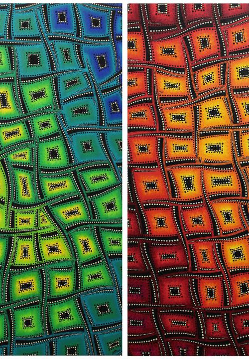 Serie 2 colors movements by Jonathan Pradillon