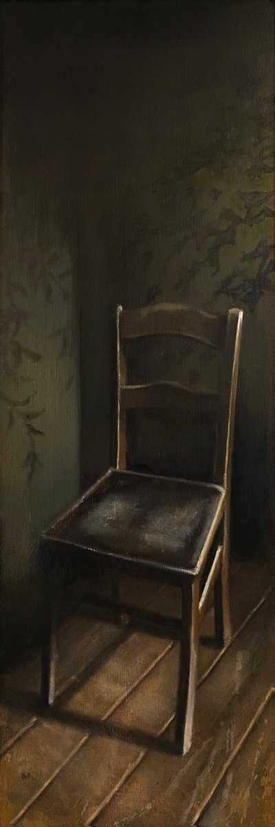 Impressionistic Cityscapes Oil Painting By Bruce Dean, 12 X 36, Re-Echo, Original Artwork