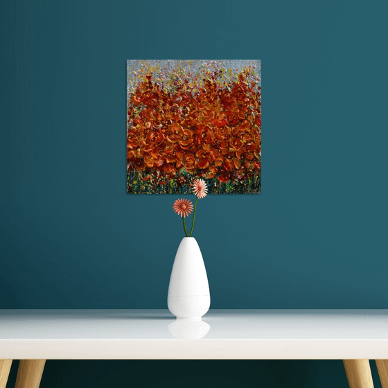 Splatter Symphony: Poppies in Full Bloom