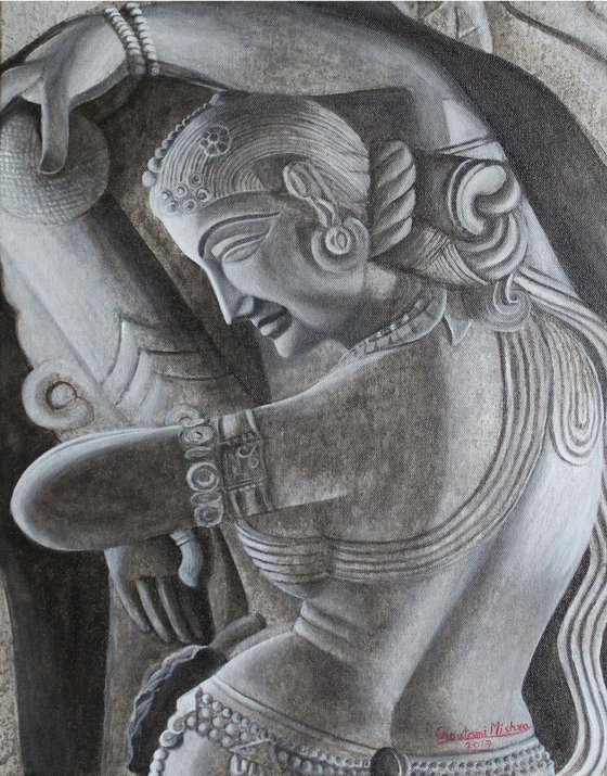 Khajuraho Woman Painting