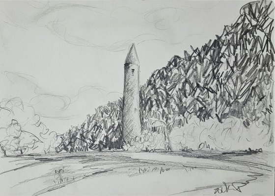Round Tower Glendalough Co.Wicklow Ireland - FREE DELIVERY