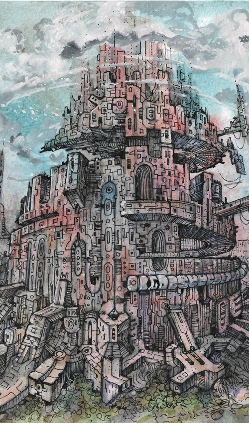 Cyberpunk tower by Denis Godyna