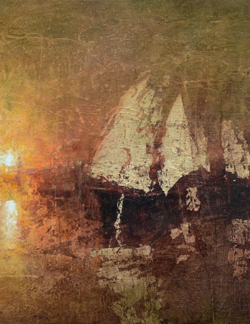 " Harbor of destroyed dreams - Тwilight of gilded sails " by Ivan  Grozdanovski