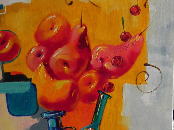 "Fruit Mix II" Abstract still life (2021)