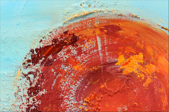 Red Sun - Abstract - Acrylic Painting - Canvas Art - Wall Art