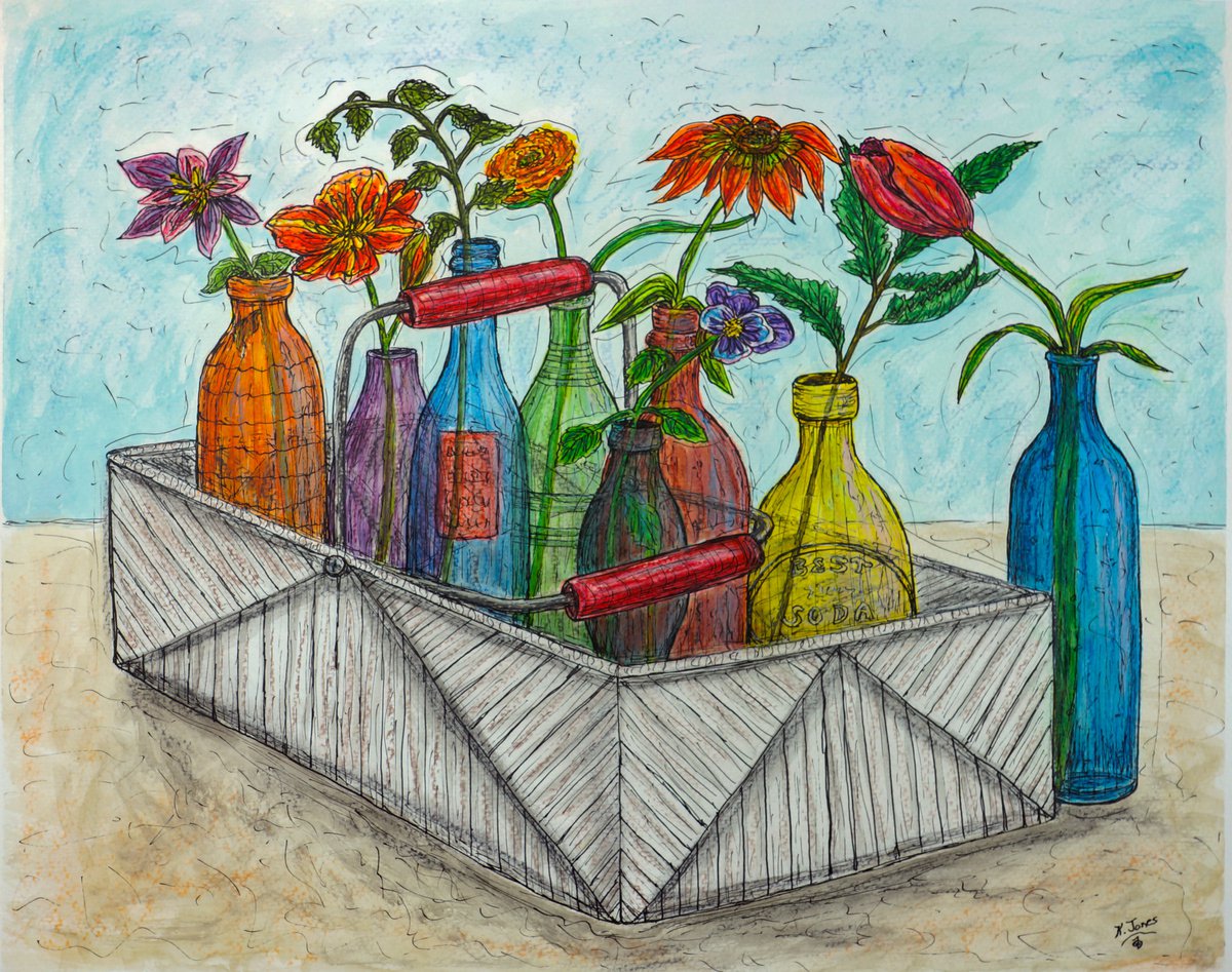 Botanical Watercolour By Kim Jones Miller, 20 X 16", Take Your Pick, Original Artwork