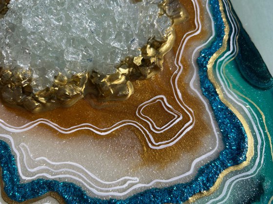Malachite turquoise stripe